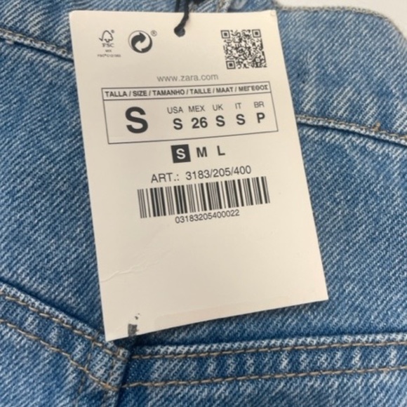 NWT Zara Denim Sash Belt Micro Mini Skirt Jean Cover Up main image 8